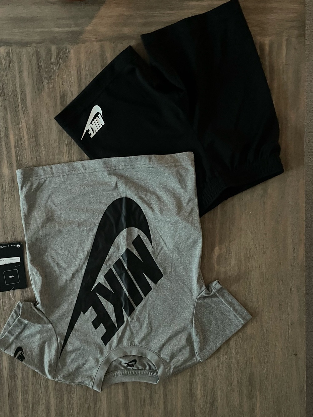 Nike Gray Tee and Black Athletic Shorts Set - Gray/Black - Picture 3 of 11